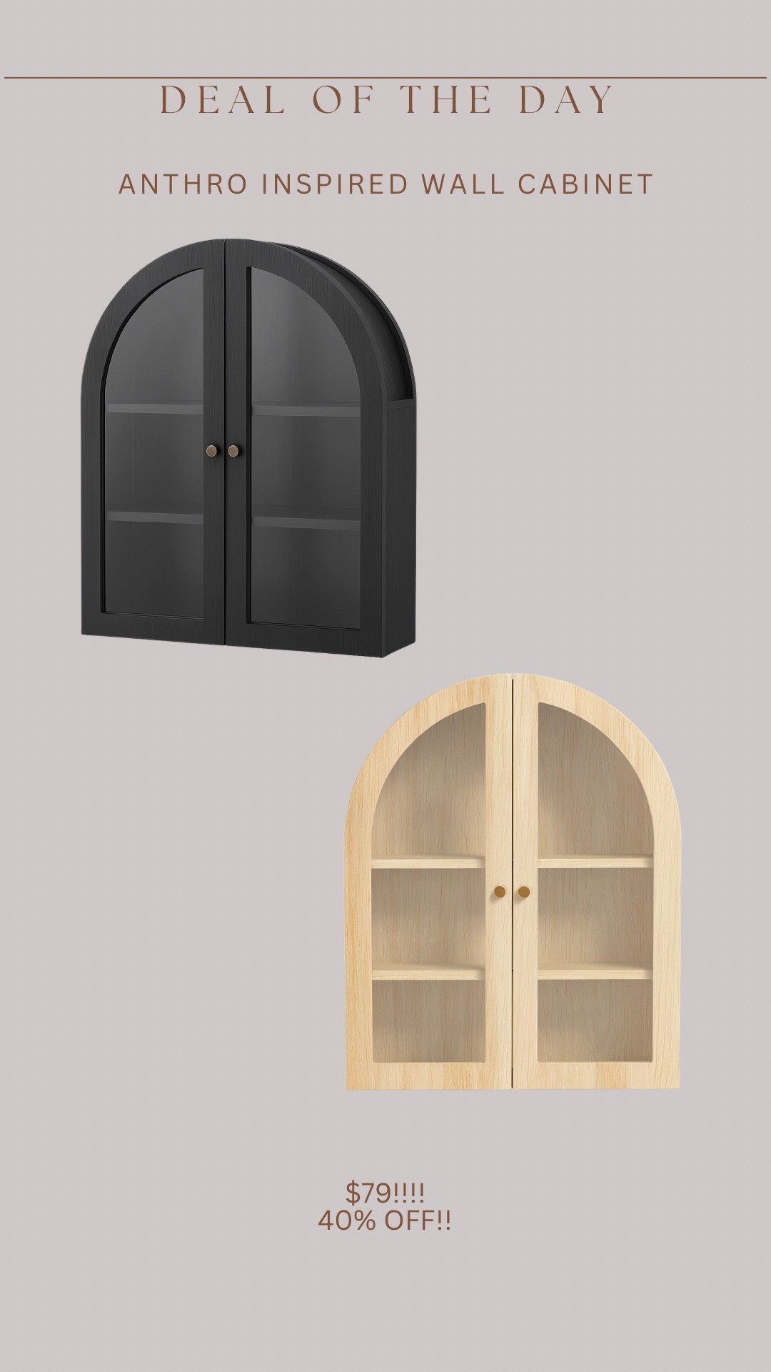 Best priced Anthro inspired wall cabinet I’ve found!!!! Flash deal / 40% off 🙌🏻🙌🏻

#LTKFindsUnder100 #LTKHome #LTKSaleAlert