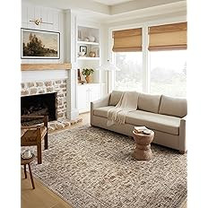 Loloi Sorrento Collection 6'-7" x 9'-10" Area Rug in Bark/Natural - Vintage Inspired Patterned Ar... | Amazon (US)
