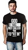 Living Water Fashion Men's Christian Novelty T-Shirt Faith tee USA GOD FIT IN-2XL Black | Amazon (US)