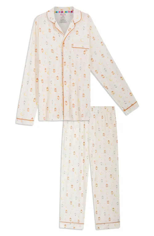Magnetic Me Ramadan Dreams Magnetic Jersey Pajamas in White at Nordstrom, Size Small | Nordstrom