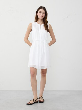 Pintuck Organza Mini Dress | Banana Republic Factory