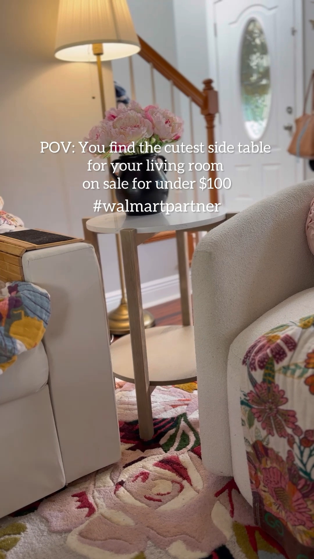 The perfect little end table under $100! 🎉 @walmart #walmartpartner 

#LTKVideo #LTKHome #LTKFindsUnder100