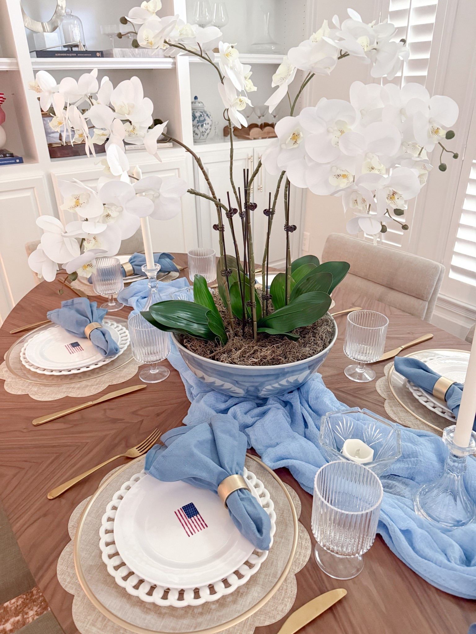 Patriotic tablescape 🇺🇸

#LTKSeasonal #LTKHome #LTKSummerEdit