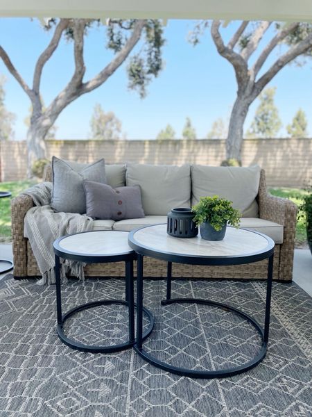 We love our outdoor patio set.  Whole set includes couch, 2 swivel arm chairs and 2 round coffee tables. Such a great deal!

Walmart, Better Homes and Garden

#LTKhome #LTKsalealert