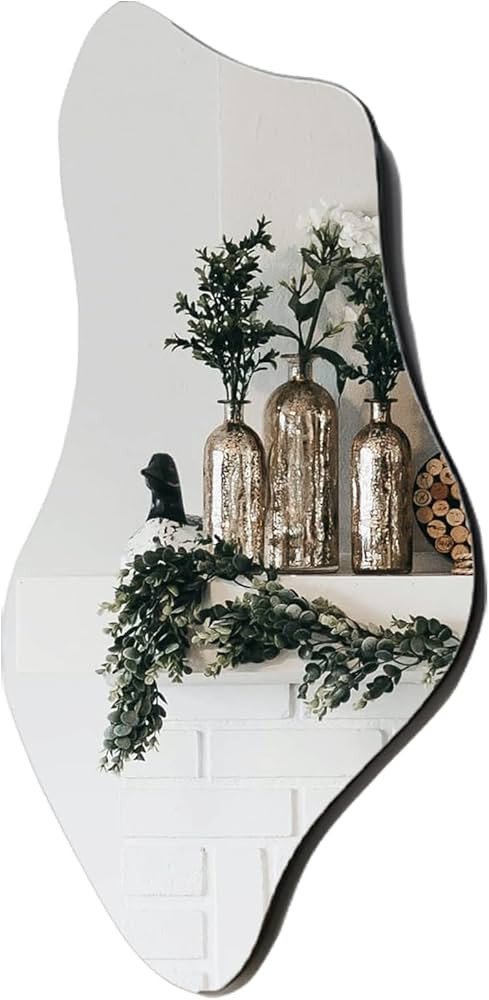 TUSIWIT Irregular Wall Mirror Asymmetrical Mirrors for Wall,Modern Shaped Wavy Mirror for Wall 31... | Amazon (US)
