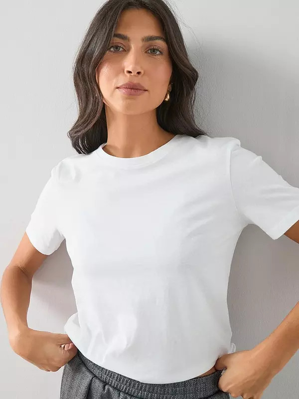 The Very Collection Crew Neck T-shirt - White | Very (UK)