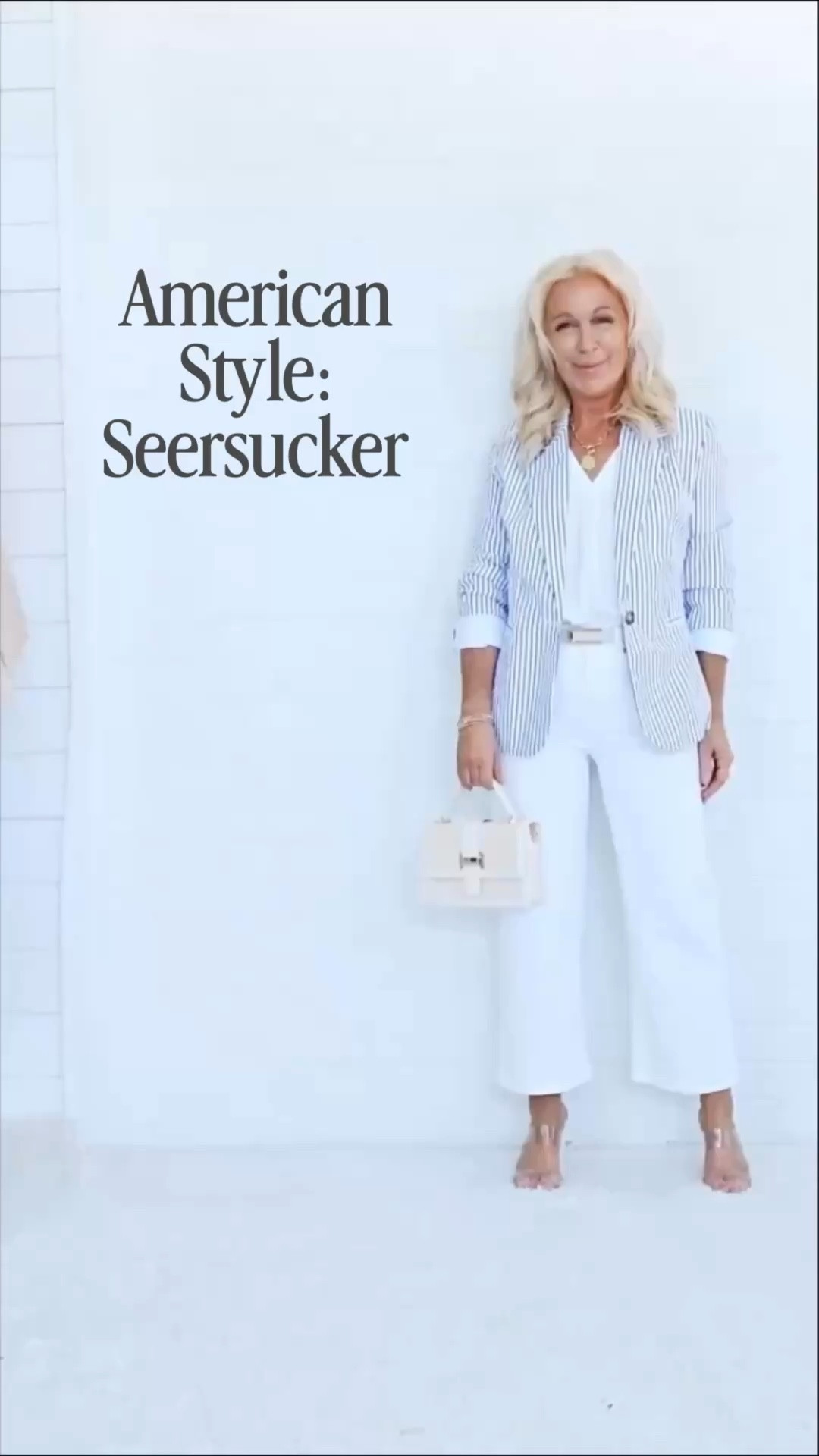 American Style: Seersucker 🇺🇸💫

Everyone talks about French style… 🇫🇷
European style… ✨
But the truth? American style is already in your closet—you just might not recognize it 👀

Think timeless 🤍
Think effortless ✨
Think Ralph, Lilly, Tommy, Calvin 🇺🇸
Think pieces that NEVER go out of style 👏

We’re talking:
• Crisp Oxford shirts 👔
• Classic sheath dresses 👗
• Crewneck sweaters 🧶
• And yes… SEERSUCKER 🤍

This look is the definition of classic American style—
a simple seersucker blazer layered over a clean white column 🤍✨

🌸 This is how the Midlife It Girl does “preppy”… modern, intentional, and never frumpy.

Because style at this stage isn’t about chasing trends—
👉🏼 It’s about recognizing the classics when you see them 🤍

💬 Comment CLASSIC if you love this style 🤍 

🌸Midlife It Girl Energy,
Valarie

#LTKOver40 #LTKSeasonal #LTKPetite