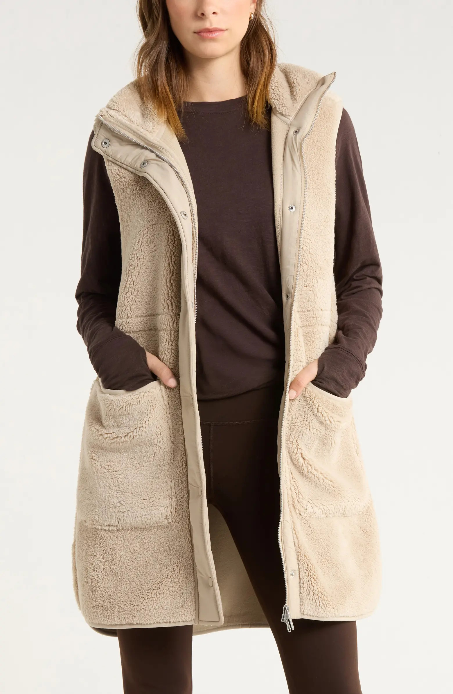 Longline Faux Shearling Vest | Nordstrom
