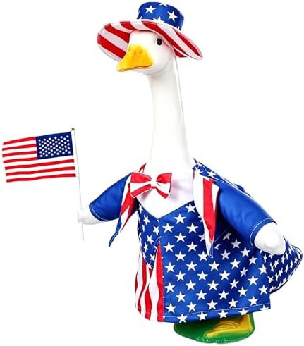 Go Ho Patriotic Porch Goose Outfit, American Flag 4th of July Clothes for 23 Inch Porch Goose Sta... | Amazon (US)