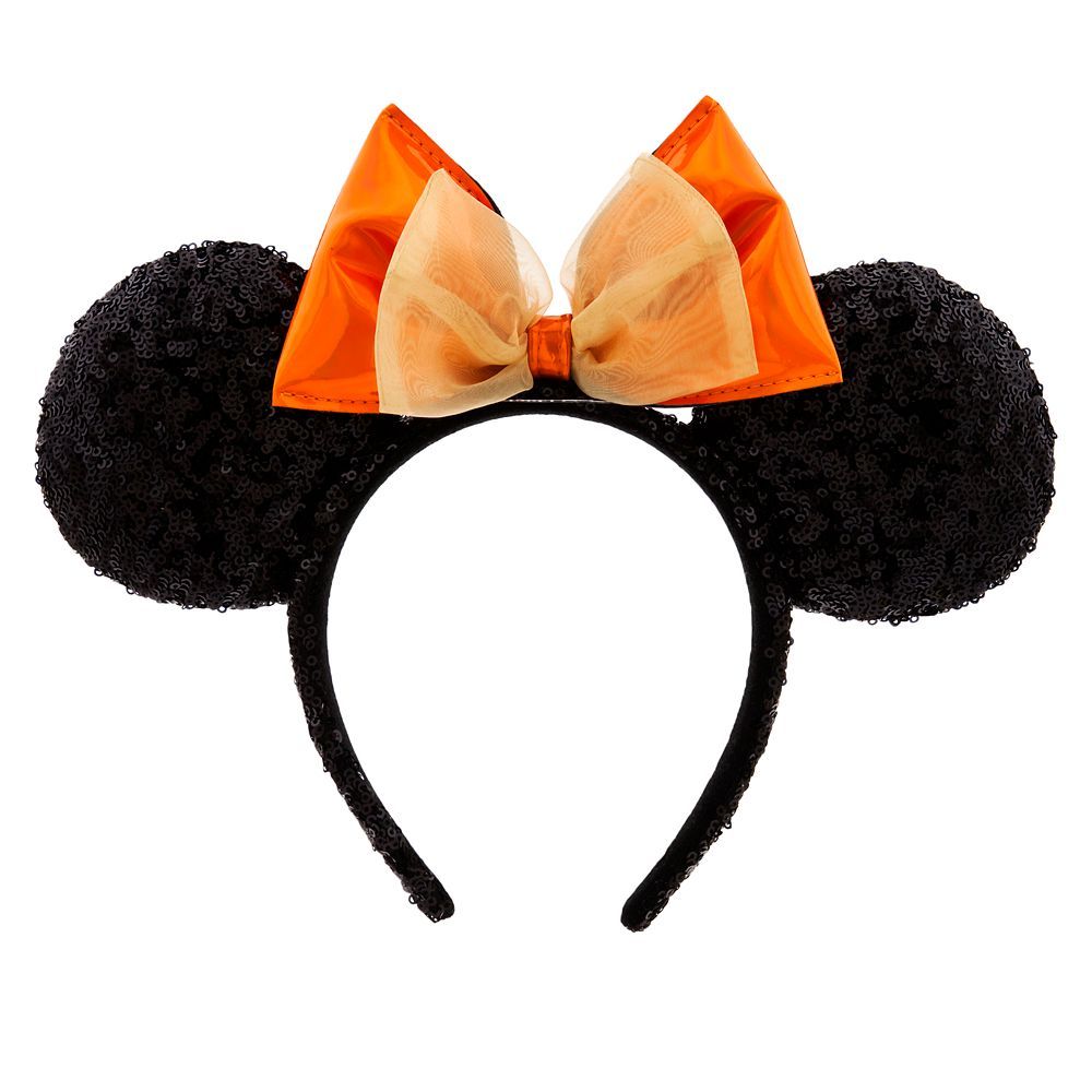 Minnie Mouse Ear Headband for Adults – Orange Bow | Disney Store