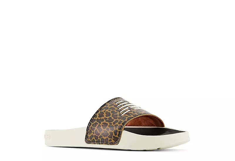 New Balance Womens 200 Slide Sandal - Leopard | Rack Room Shoes