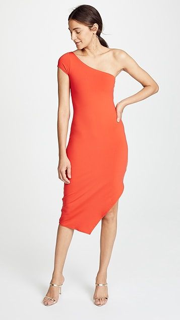 One Shoulder Dress with Side Slit | Shopbop