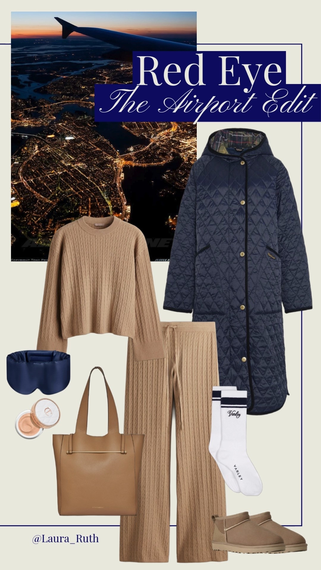 Effortless Travel Day ✈️ An overnight flight calls for soft knits, neutral layers, and a long quilted coat, comfortable enough to sleep, chic enough to step straight into vacation. Winter getaway, airport outfit 

#LTKuk #LTKwinter #LTKtravel