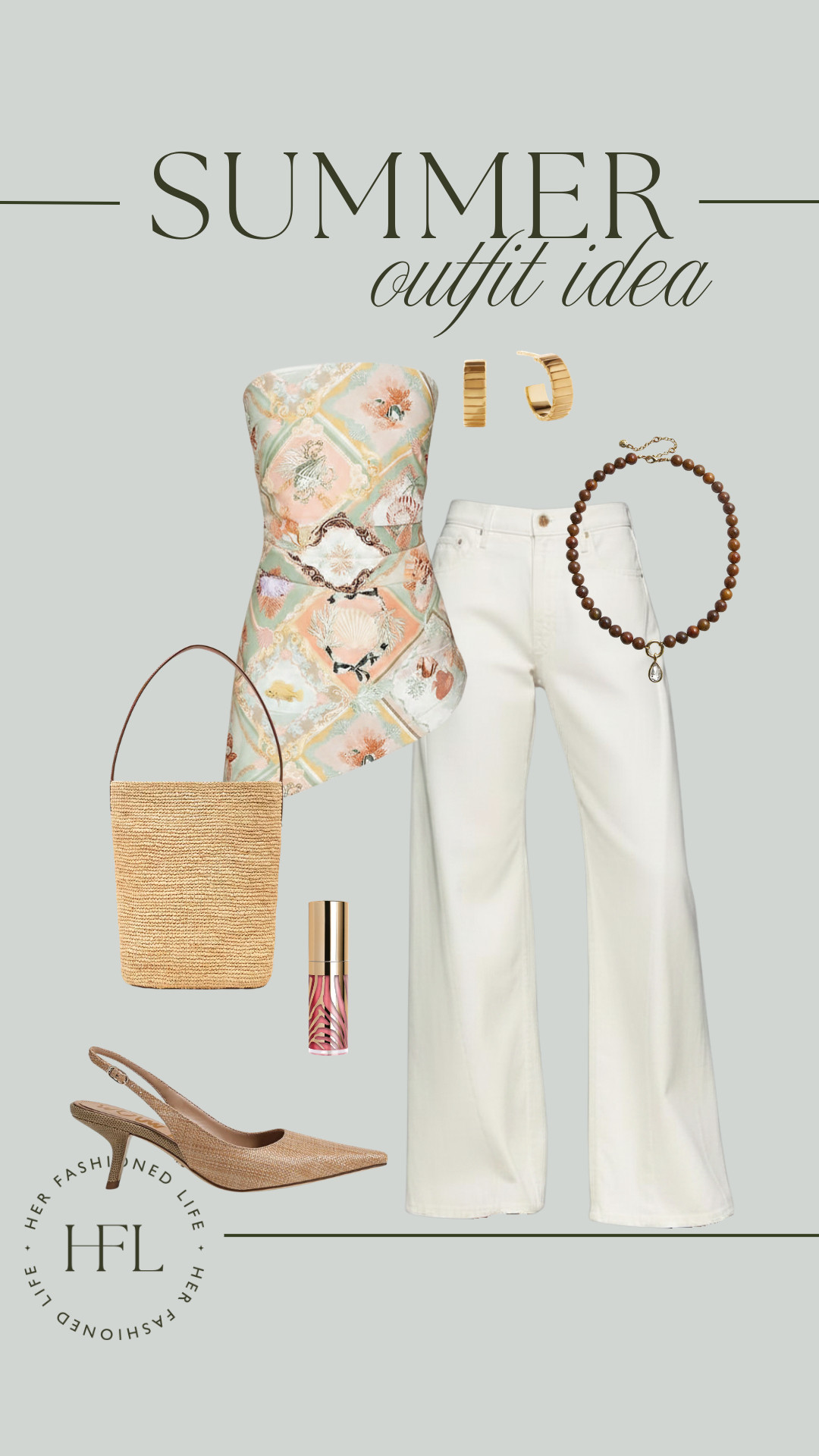 White jeans season is officially here and this top is everything. Use discount code HFL20 for 20% off $100+ orders. #anthropologie #anthrostyle #summeroutfit #outfitidea #summerfashion #ootd 

 #LTKootd #LTKOver40 #LTKPetite