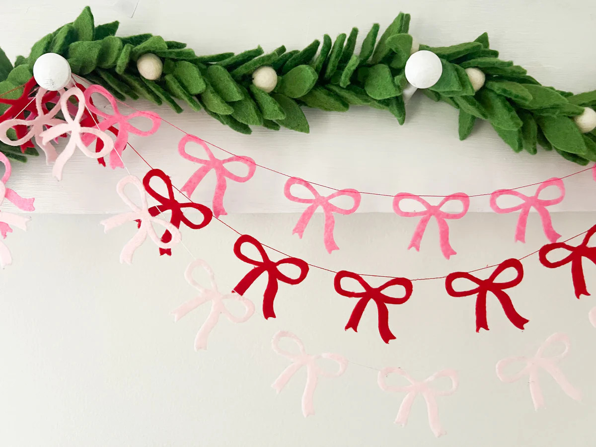 Mini Felt Bow Garland - 3 Color Options | Pearl & Jane