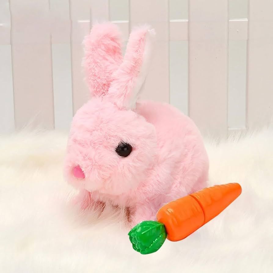 Bunny Toys Easter Basket Stuffers, 2024 Rabbit Toys Can Walk and Wiggle Ears Twitch Nose, Easter ... | Amazon (US)