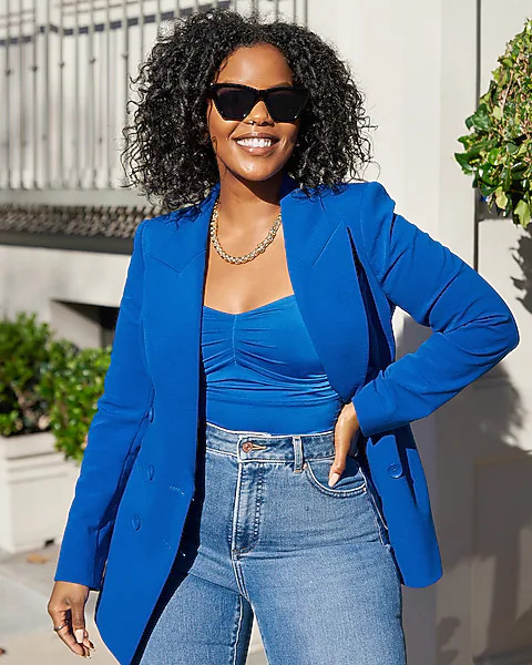 Conscious Edit Double Breasted Blazer | Express