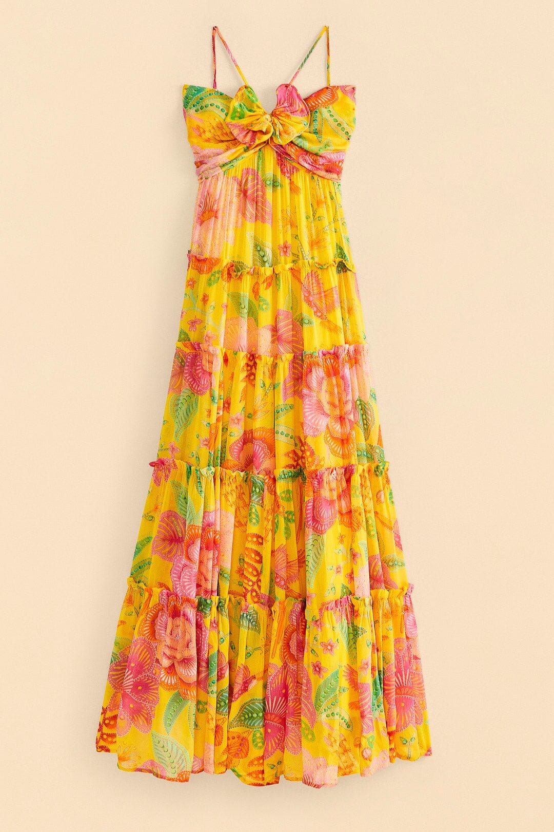 Yellow Macaw Bloom Maxi Dress | FarmRio
