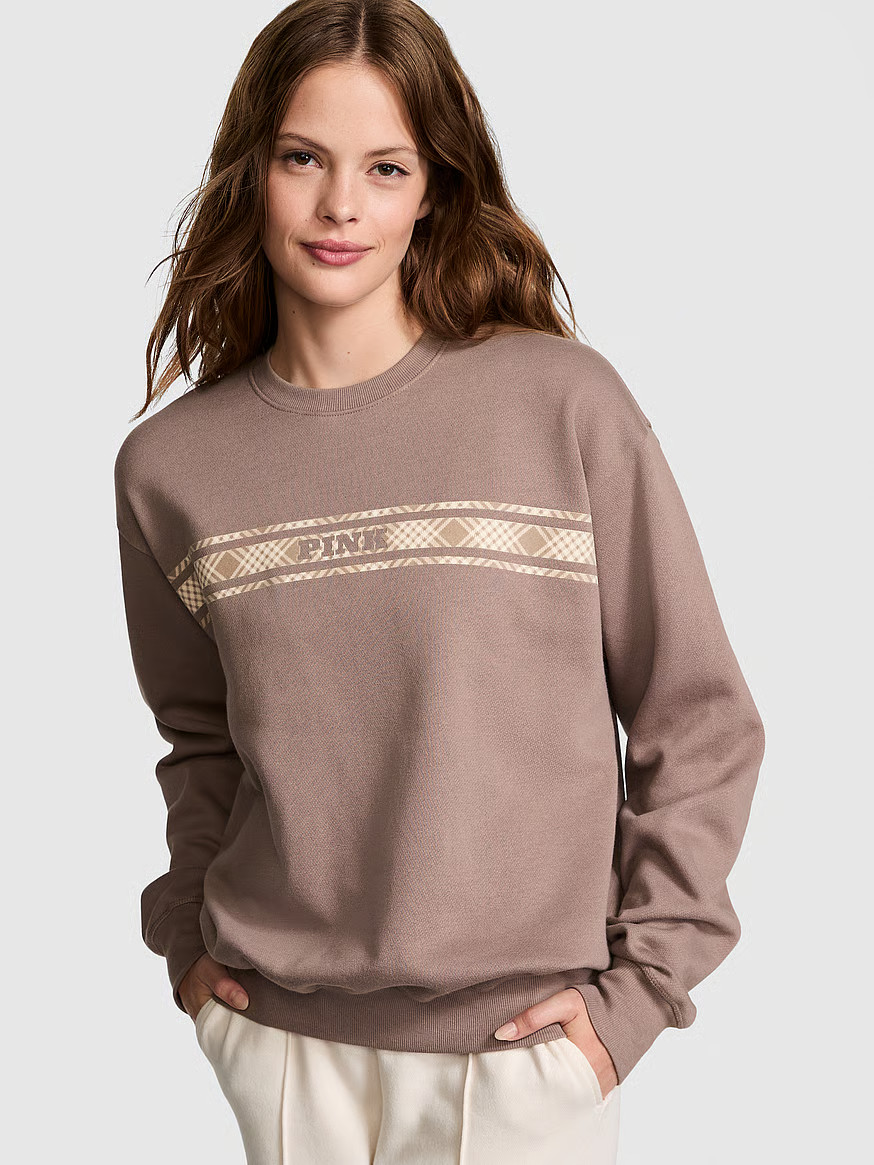 Buy Ivy Fleece Classic Crew Sweatshirt - Order Hoodies & Sweatshirts online 5000009721 - PINK US | Victoria's Secret (US / CA )