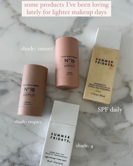 products I love for lighter makeup days!! lux unfiltered, summer Fridays, skincare, natural makeup looks. summer makeup  

#LTKBeauty #LTKFindsUnder50 #LTKSeasonal