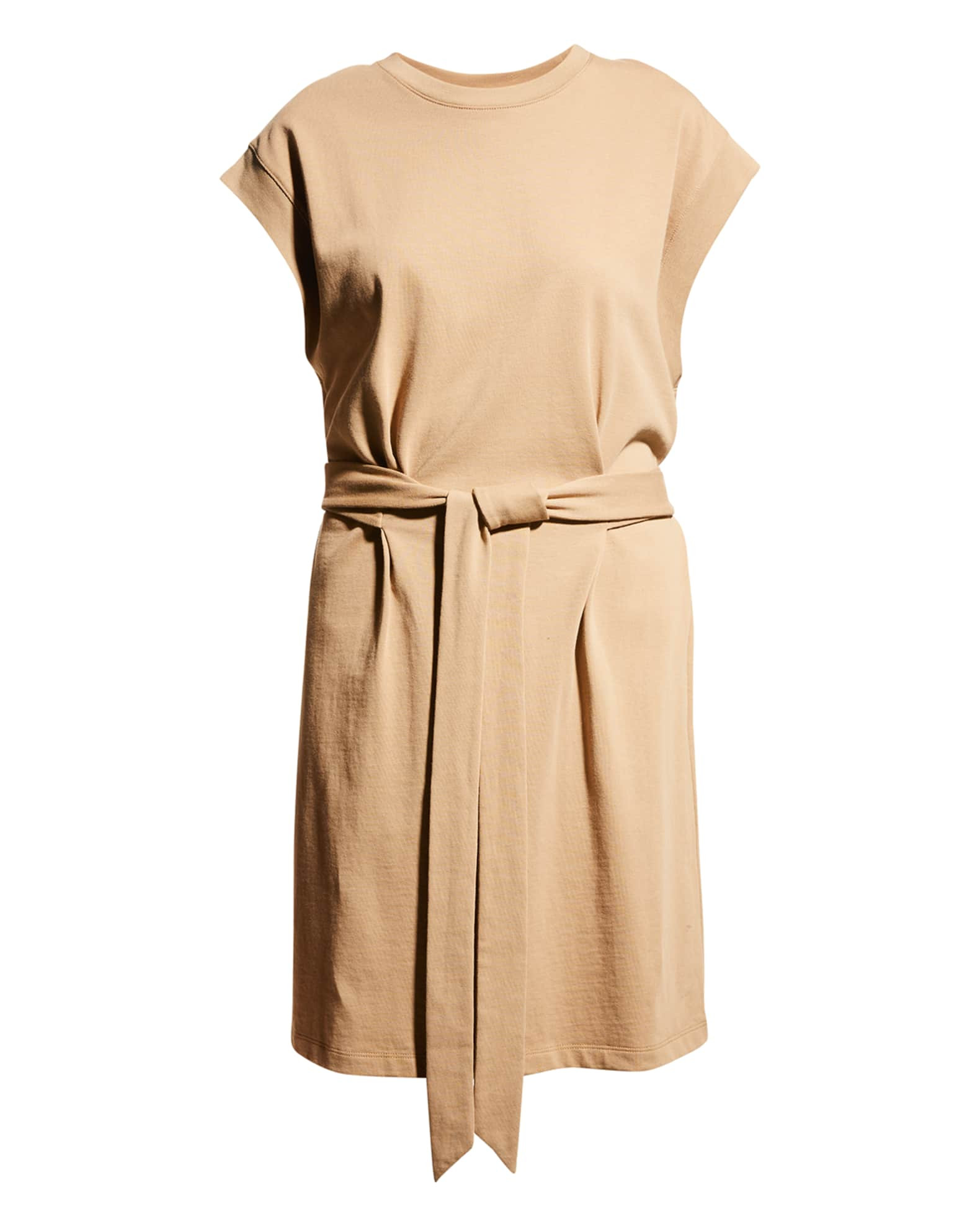 Vince Short-Sleeve Tie-Waist Dress | Neiman Marcus