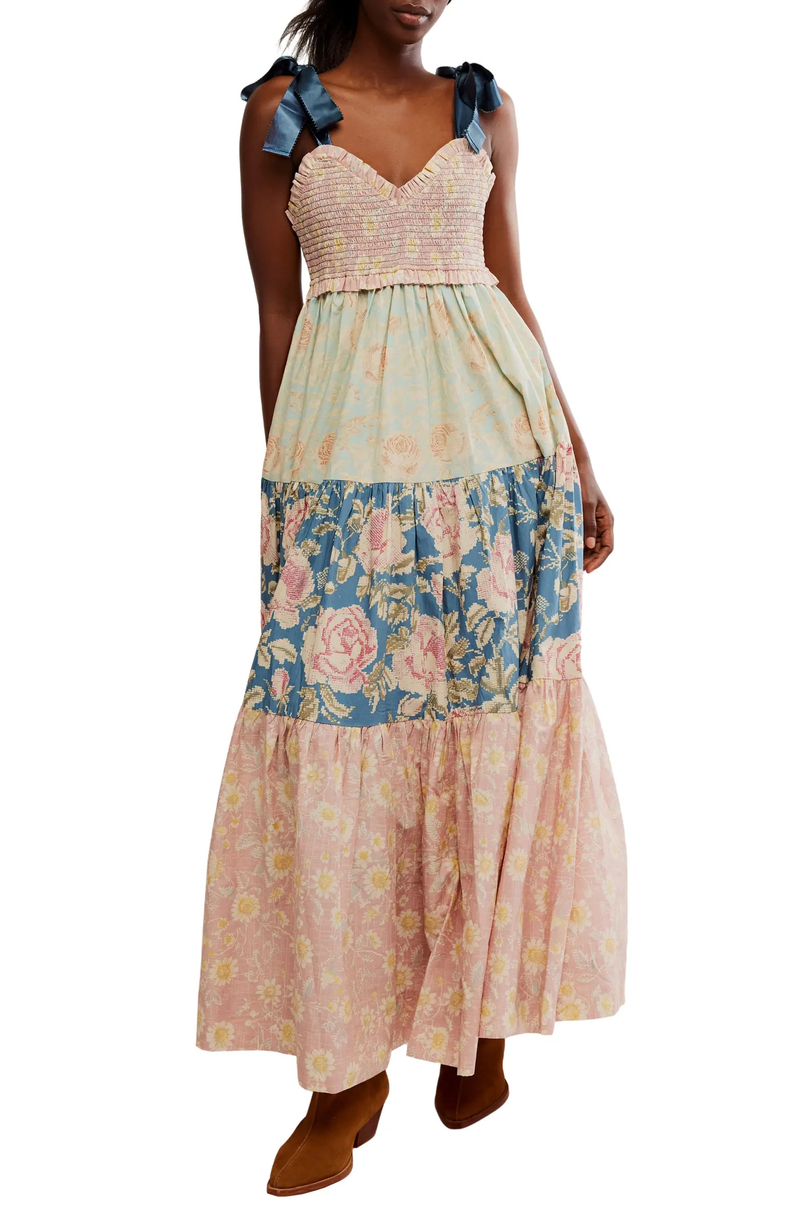 Bluebell Mixed Print Cotton Maxi Dress | Nordstrom