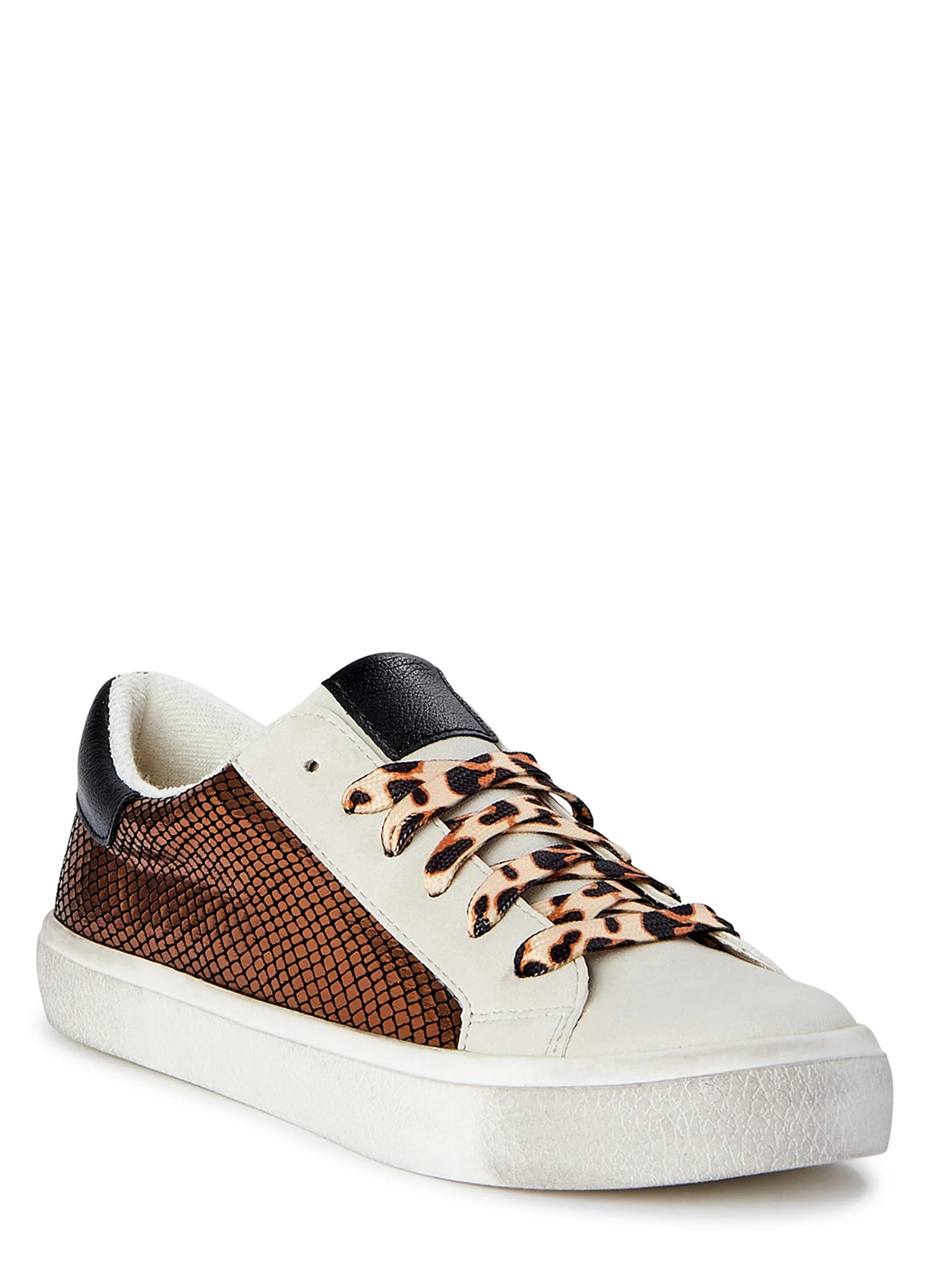 Scoop Women's Metallic Snake-Embossed Sneakers | Walmart (US)