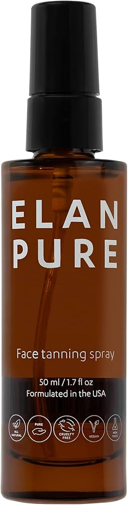 Face Tanning Mist, Organic Ingredients, Sunless Self Tanner, Bronzing, Hydrating, Streak-Free, Lo... | Amazon (US)