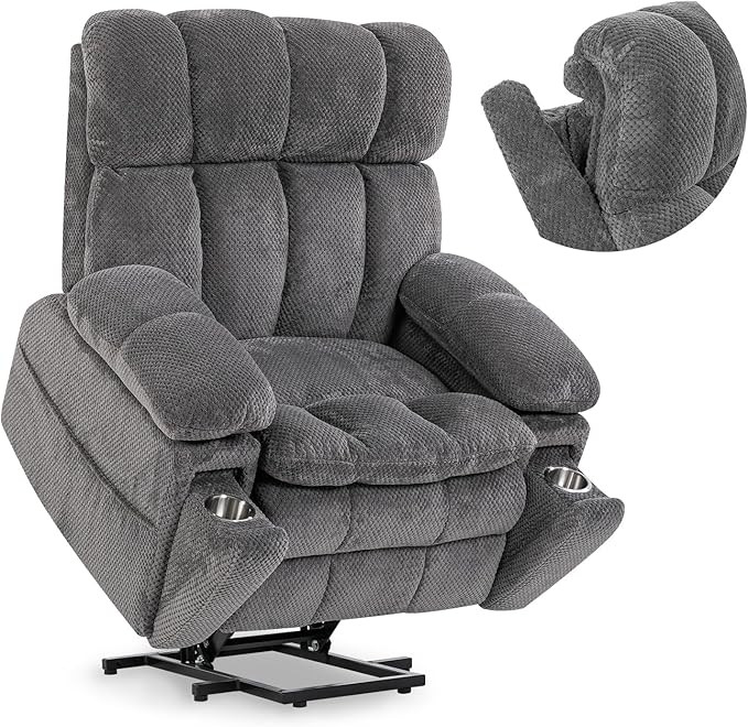 Dual Motor Power Lift Recliner Chair for Elderly with Adjustable Headrest,Extra Wide Recliner Cha... | Amazon (US)