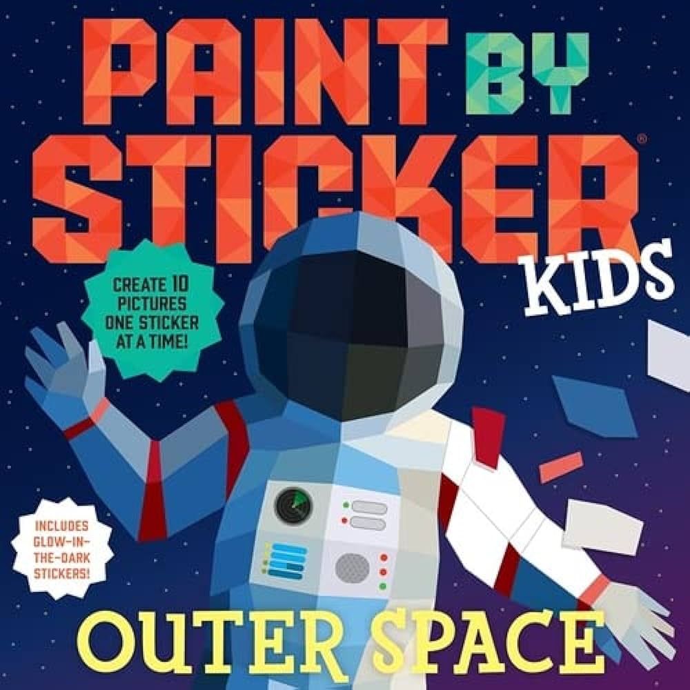 Paint by Sticker Kids: Outer Space: Create 10 Pictures One Sticker at a Time! Includes Glow-in-th... | Amazon (US)