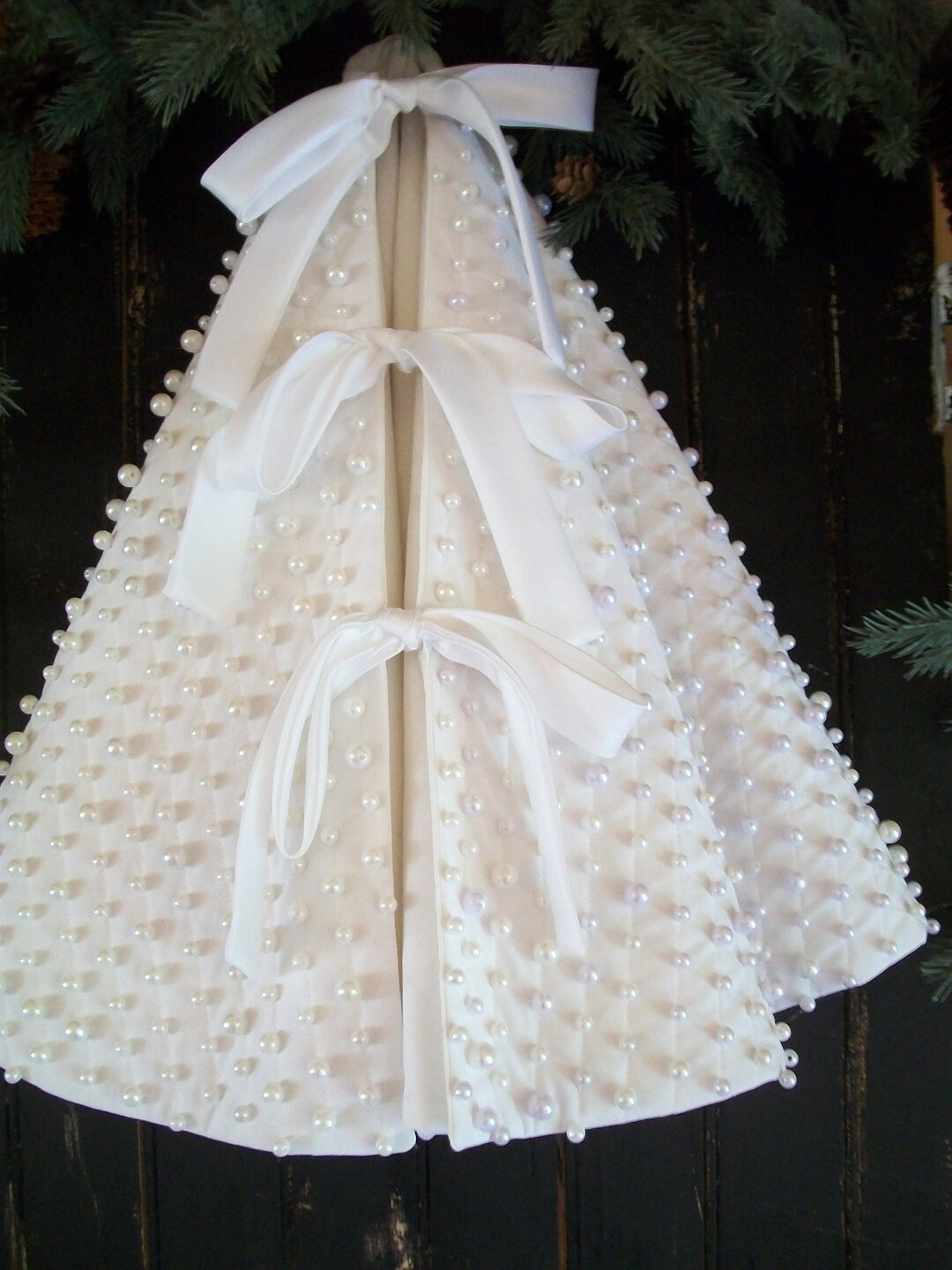 43 True White Fully Hand Beaded Christmas Tree Skirt - Etsy | Etsy (US)