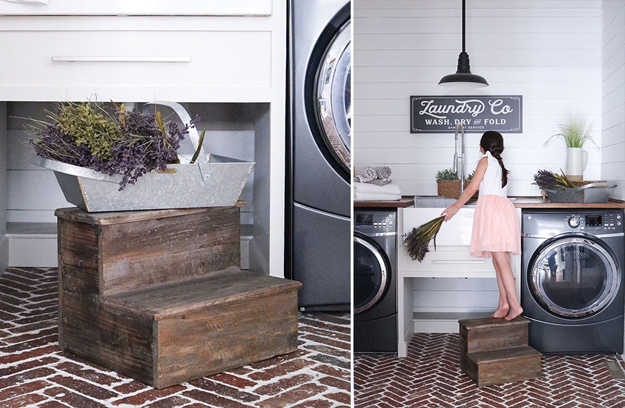 Rustic Stair Stepping Stool | Decor Steals