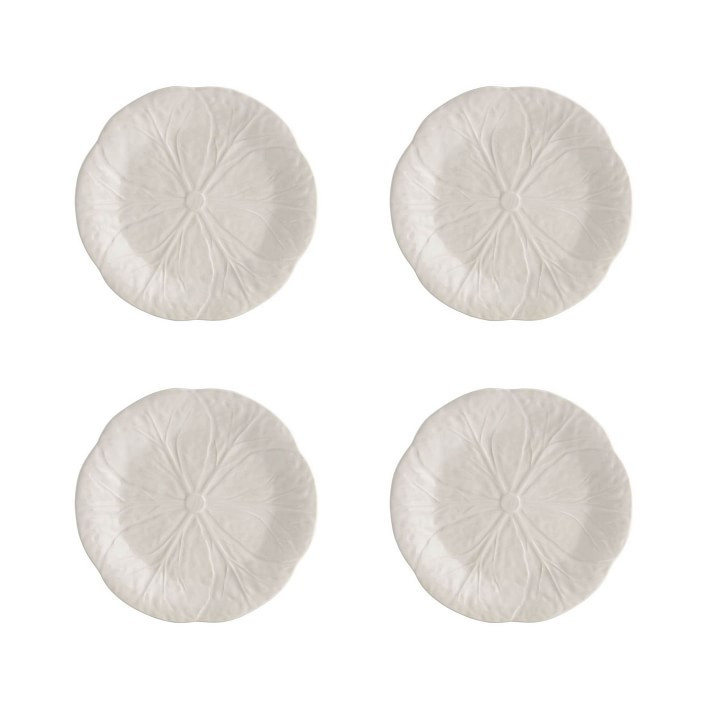 Bordallo Pinheiro Cabbage Dessert Plates, Set of 4, Beige | Williams-Sonoma