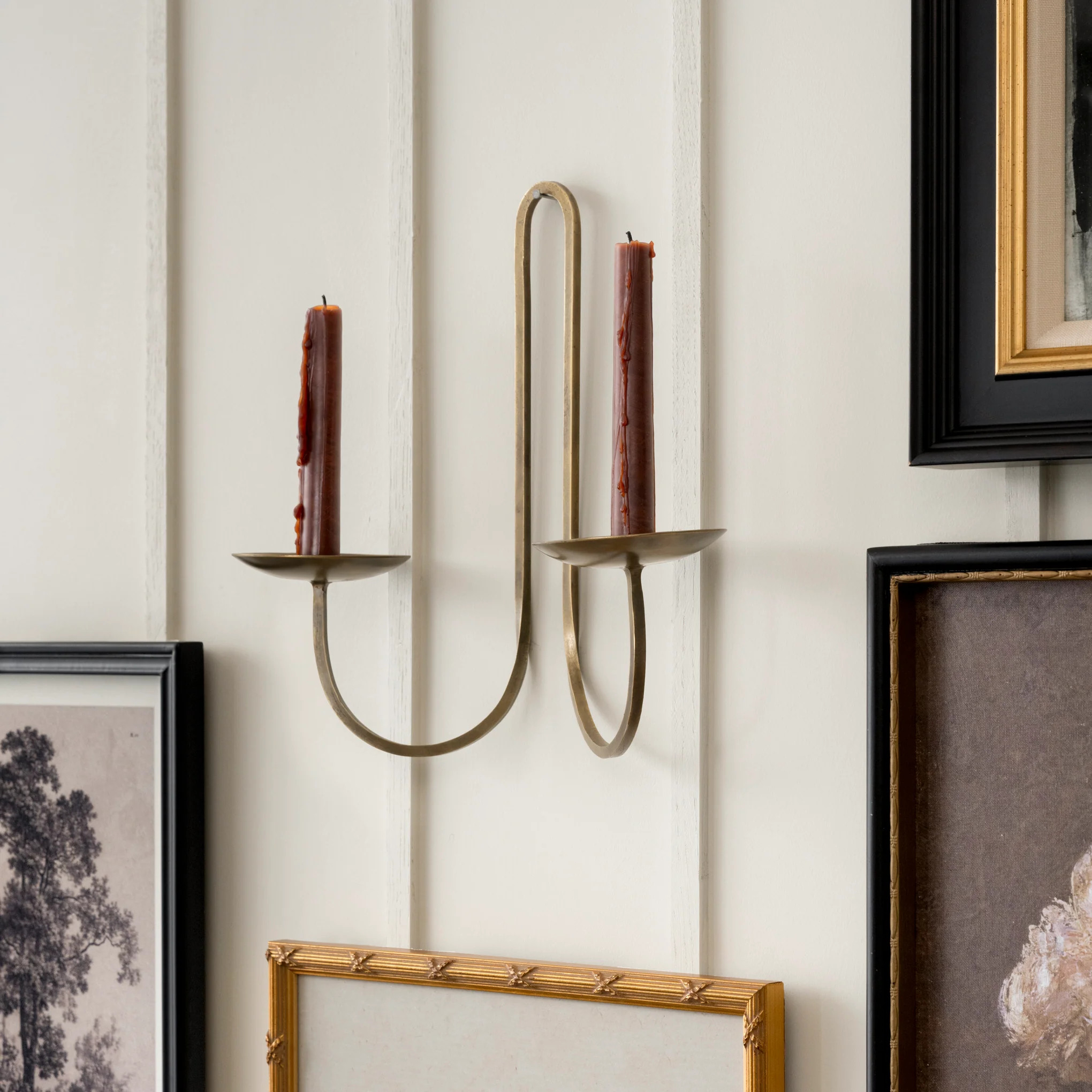 Daniel Antique Brass Candle Sconce | Magnolia