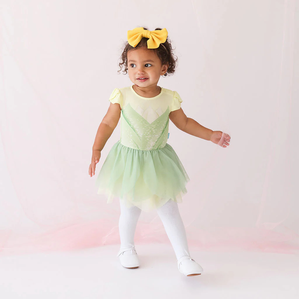 Disney Princess Green Girl Tulle Onesie | Tiana | Posh Peanut