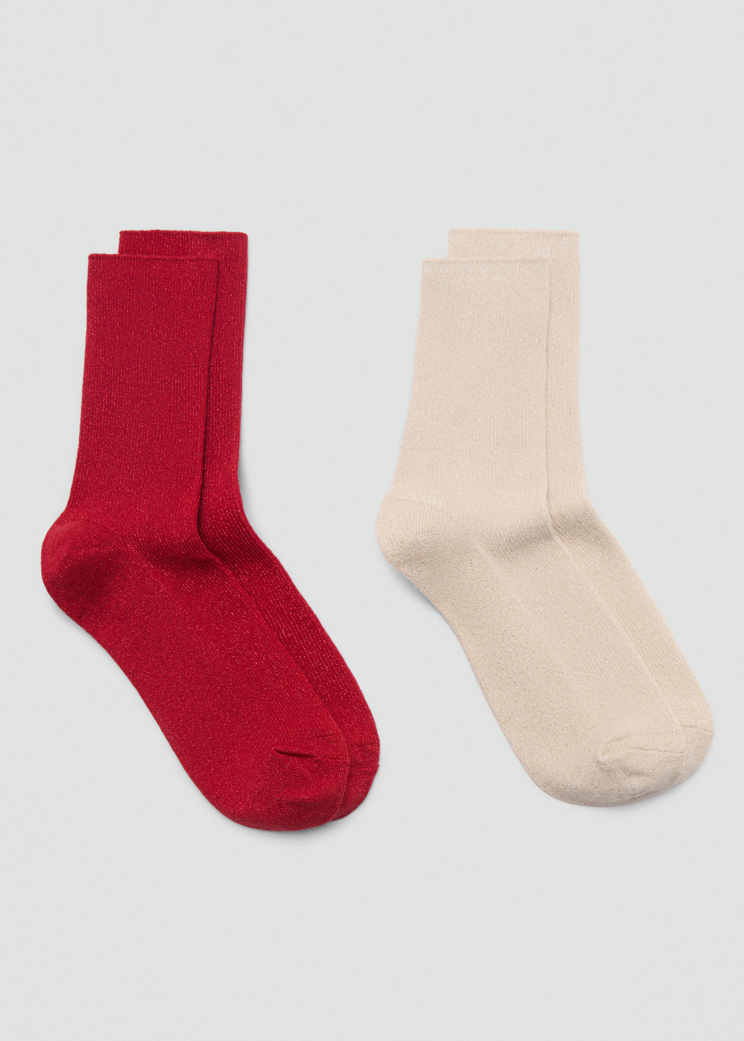 2 pack lurex socks - Women | MANGO United Kingdom | MANGO (UK)