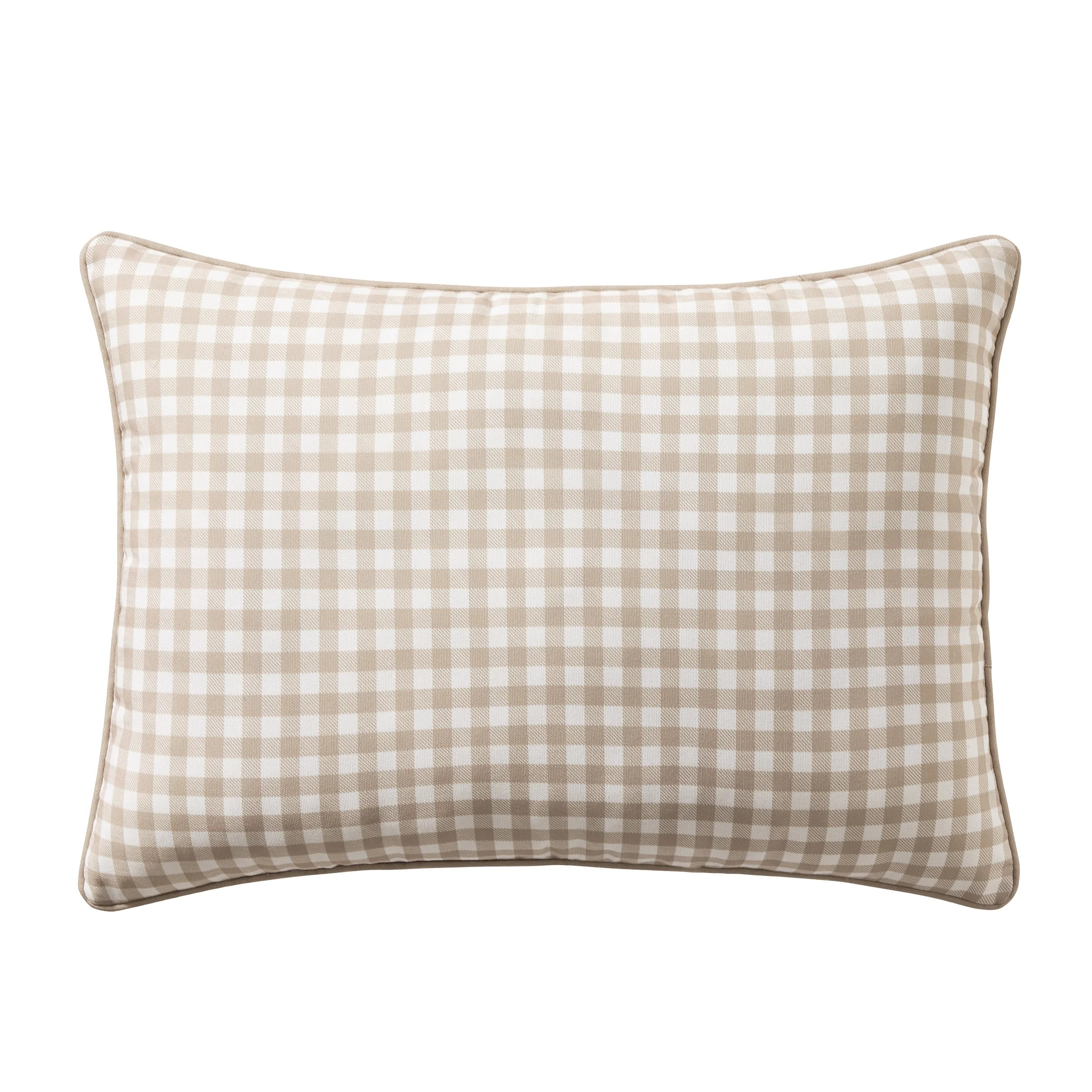 My Texas House Tan Gingham 14" x 20" Outdoor Pillow | Walmart (US)