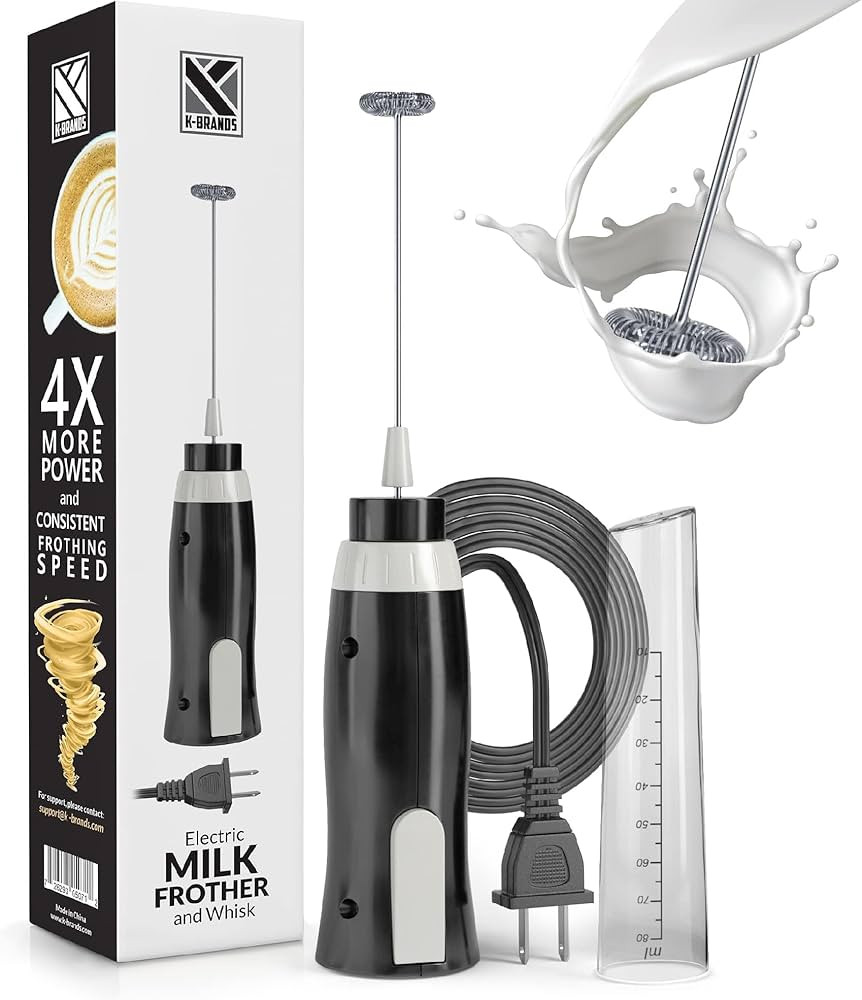 Corded Electric Milk Frother with Plug in - Handheld Electric Whisk Stirrer Whipper - Foam Maker ... | Amazon (US)