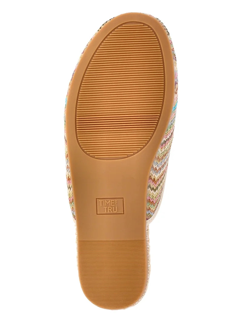 Time and Tru Women's Whipstitch Raffia Mules | Walmart (US)