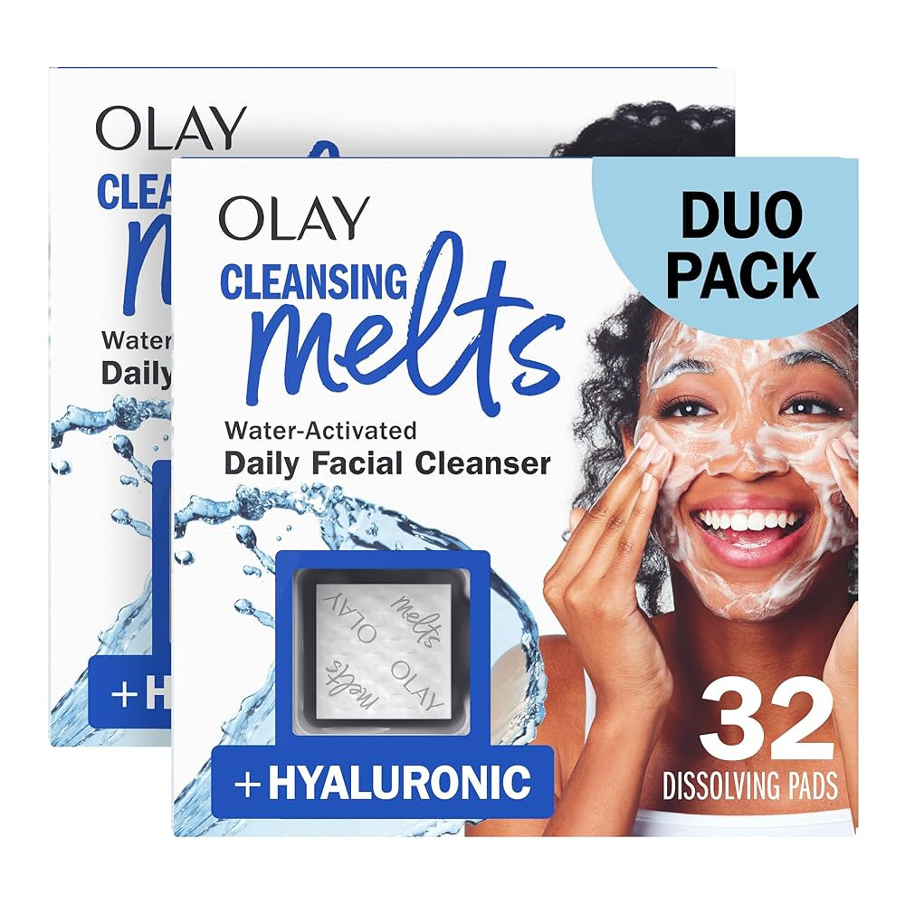 Olay Face Wash, Hyaluronic Acid Cleansing Melts, Fragrance-Free, Daily Use Gentle Cleanser, For A... | Amazon (US)