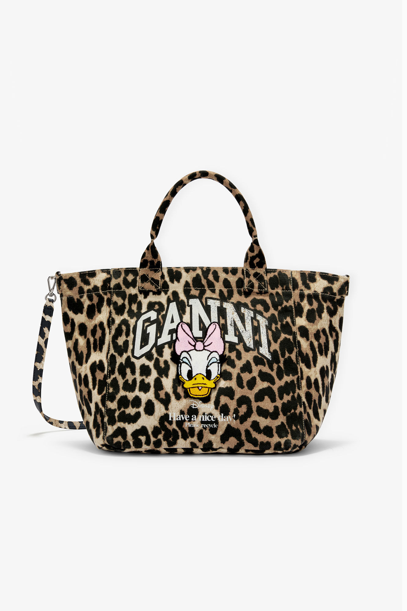Daisy Duck Leopard Small Tote | Ganni