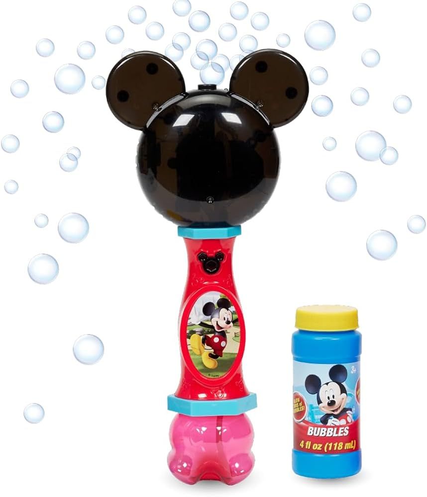 Little Kids Disney Mickey Mouse Light and Sound Musical Bubble Wand, Includes Bubble Solution, Mu... | Amazon (US)