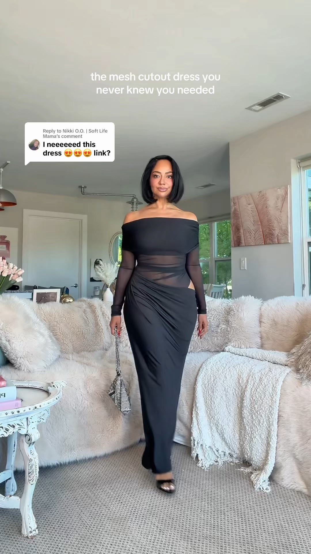 Gorgeous mesh cutout maxi dress that comes in multiple colors has stretch and fits true to size!

32dd
27” waist
42” hip
wearing a m

vacation outfits beach
date night dresses 
summer dresses

#LTKootd #LTKPetite #LTKOver40