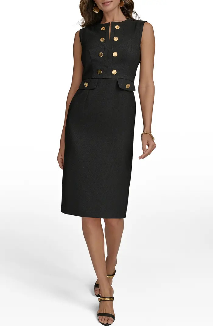 Button Detail Sheath Dress | Nordstrom