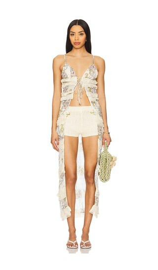 Agua Bendita x REVOLVE Saphiro Long Top in Ivory. - size L | Revolve Clothing (Global)