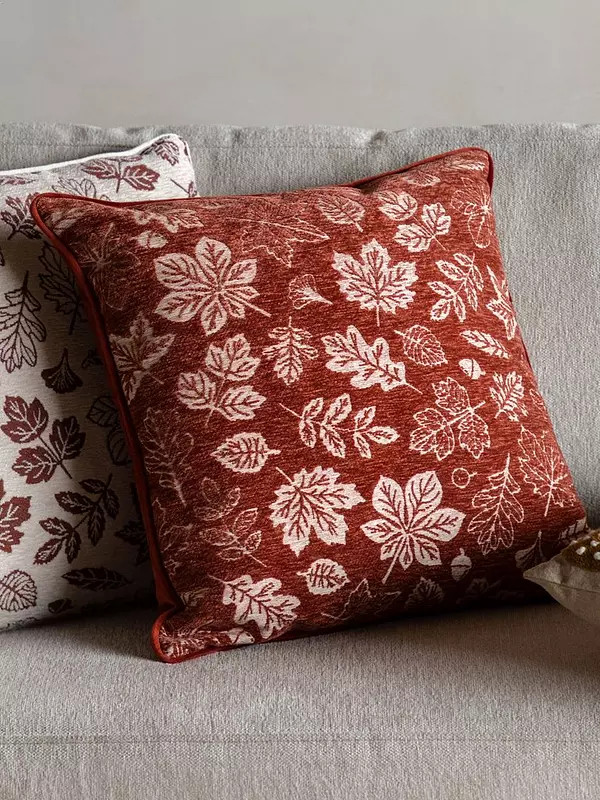 Gallery Direct Autumn Leaf Chenille Cushion Rust 450x450mm | Very (UK)