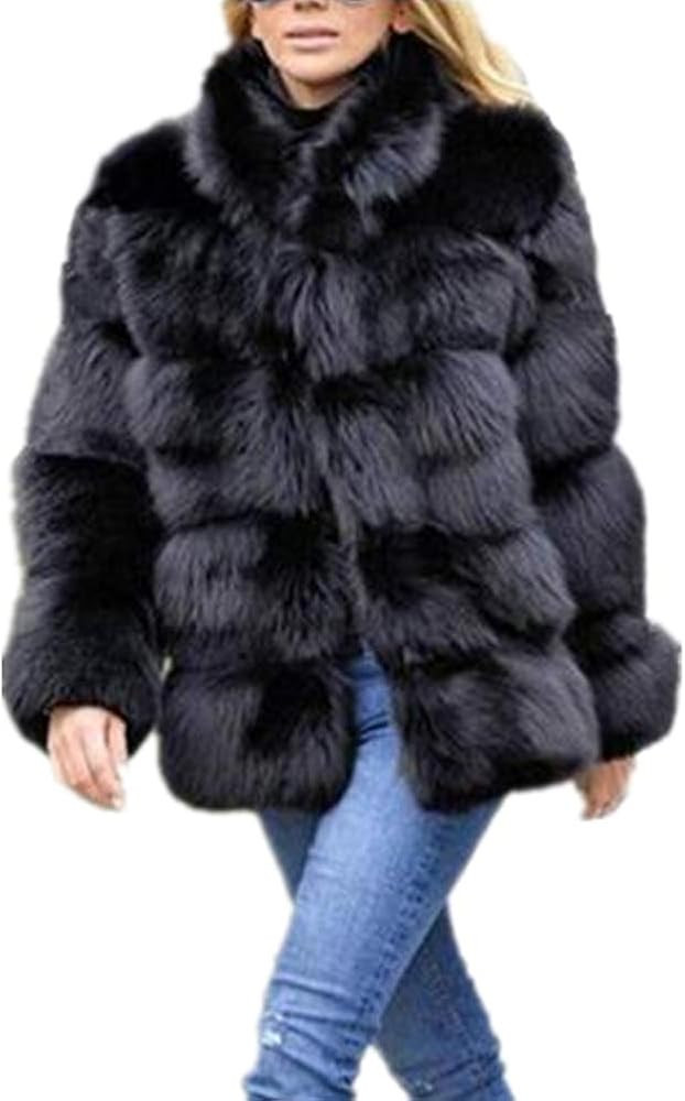 Black Faux Fur Coat | Amazon (US)