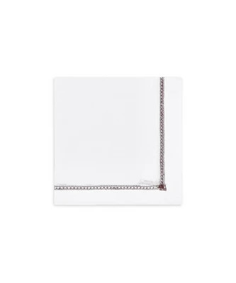 Georgiana Ladderstitch Linen Napkin, Chocolate | Rebecca Udall UK
