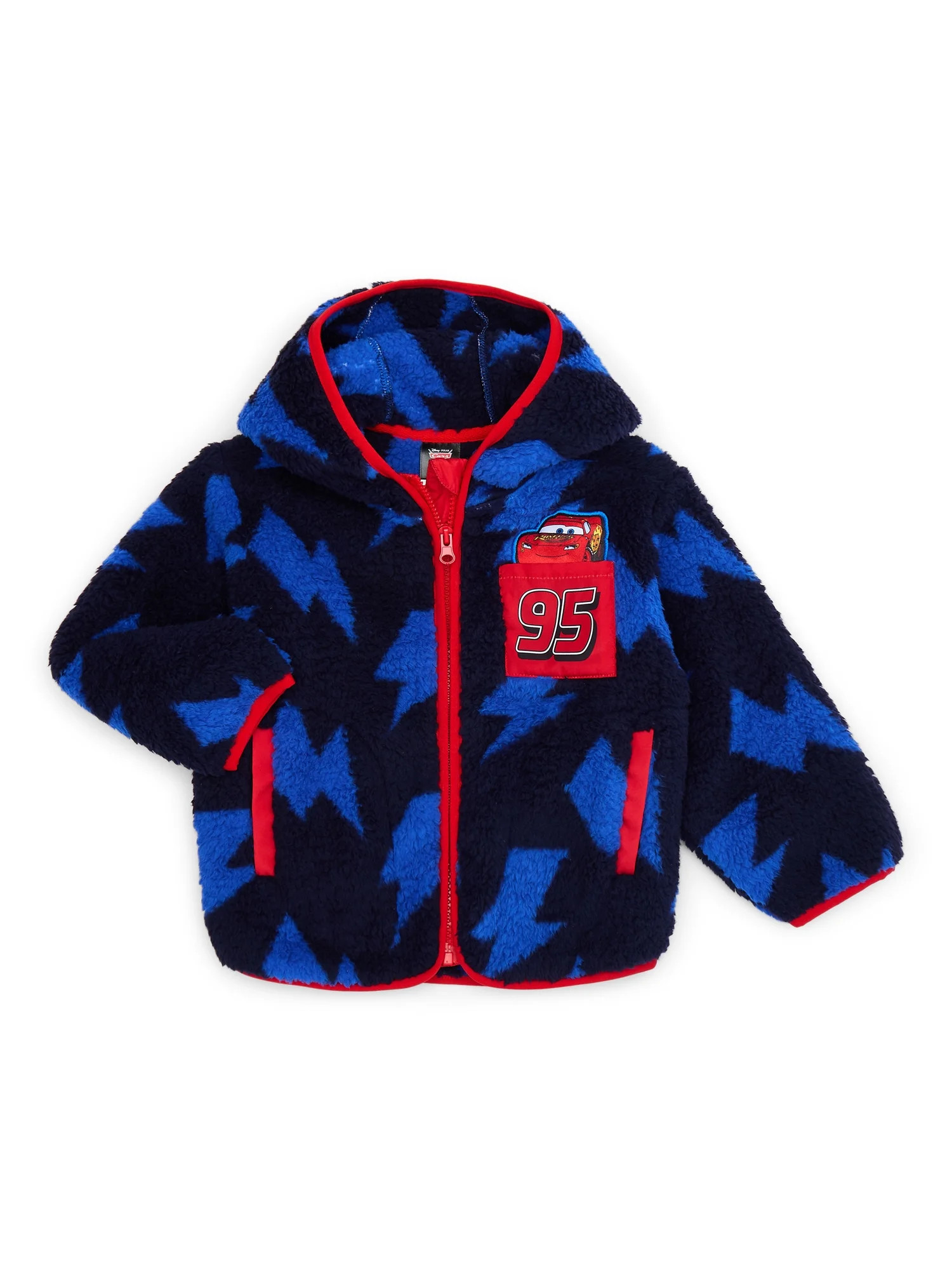 Character Toddler Boy Faux- Shearling Zip Jacket with Hood, Sizes 2T-5T | Walmart (US)