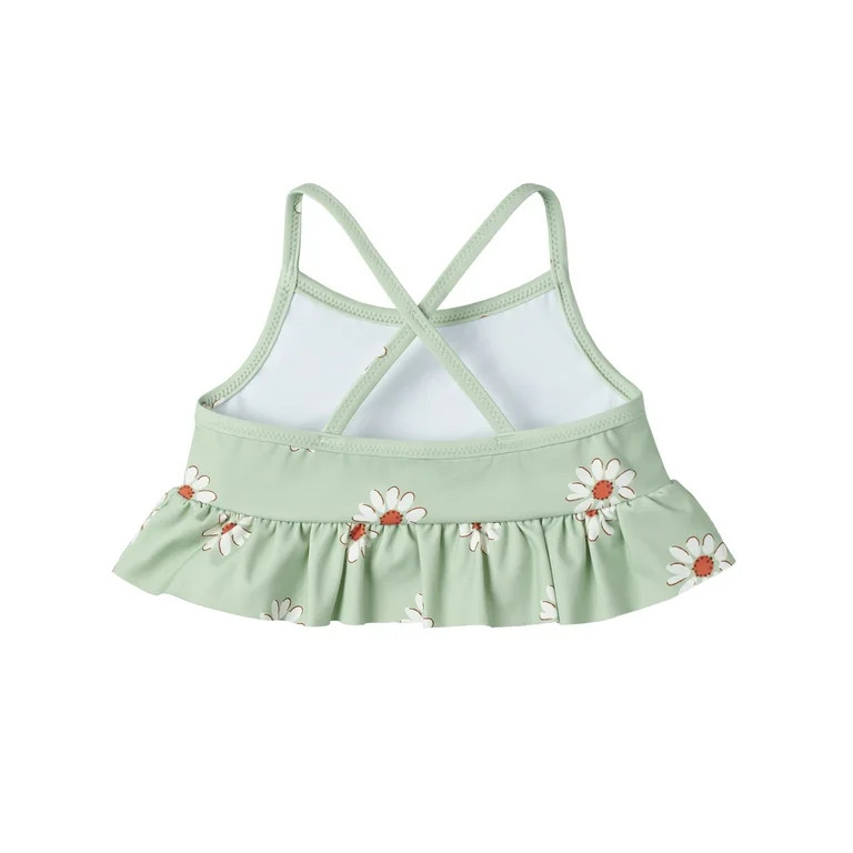 Modern Moments by Gerber Baby and Toddler Girls Ruffle Bikini with UPF 50+, 2-Piece, Sizes 12M-5T | Walmart (US)